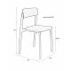 Lot de 2 Chaises Clive Marron Clair Woody Assises de Table en Polypropylène 47x48x79cm