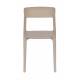 Lot de 2 Chaises Clive Marron Clair Woody Assises de Table en Polypropylène 47x48x79cm