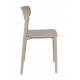 Lot de 2 Chaises Clive Marron Clair Woody Assises de Table en Polypropylène 47x48x79cm