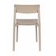 Lot de 2 Chaises Clive Marron Clair Woody Assises de Table en Polypropylène 47x48x79cm