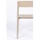 Lot de 2 Chaises Clive Marron Clair Woody Assises de Table en Polypropylène 47x48x79cm