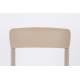 Lot de 2 Chaises Clive Marron Clair Woody Assises de Table en Polypropylène 47x48x79cm