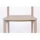Lot de 2 Chaises Clive Marron Clair Woody Assises de Table en Polypropylène 47x48x79cm
