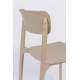 Lot de 2 Chaises Clive Marron Clair Woody Assises de Table en Polypropylène 47x48x79cm