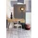 Lot de 2 Chaises Clive Marron Clair Woody Assises de Table en Polypropylène 47x48x79cm