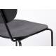 Lot de 2 Chaises Aspen Bois Noir Woody Assises de Table en Bois et Acier 47x56x78cm