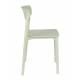 Lot de 2 Chaises Clive Vert Clair Woody Assises de Table en Polypropylène 47x48x79cm