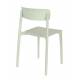 Lot de 2 Chaises Clive Vert Clair Woody Assises de Table en Polypropylène 47x48x79cm
