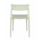 Lot de 2 Chaises Clive Vert Clair Woody Assises de Table en Polypropylène 47x48x79cm