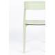Lot de 2 Chaises Clive Vert Clair Woody Assises de Table en Polypropylène 47x48x79cm