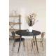 Lot de 2 Chaises Aspen Bois Noir Woody Assises de Table en Bois et Acier 47x56x78cm