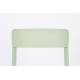Lot de 2 Chaises Clive Vert Clair Woody Assises de Table en Polypropylène 47x48x79cm