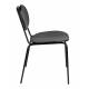 Lot de 2 Chaises Aspen Bois Noir Woody Assises de Table en Bois et Acier 47x56x78cm