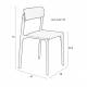Lot de 2 Chaises Clive Vert Clair Woody Assises de Table en Polypropylène 47x48x79cm