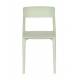 Lot de 2 Chaises Clive Vert Clair Woody Assises de Table en Polypropylène 47x48x79cm