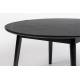 Table Basse Fabio Noir Woody Table d'Appoint Ronde Console de Salon en Bois de Frêne Noir 40x80x80cm