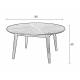 Table Basse Fabio Noir Woody Table d'Appoint Ronde Console de Salon en Bois de Frêne Noir 40x80x80cm