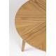 Table Basse Fabio Naturel Woody Table d'Appoint Ronde Console de Salon en Bois de Chêne Naturel 40x80x80cm