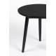 Bout de Canapé Fabio Noir Woody Table d'Appoint Ronde en Bois de Frêne Noir 50x50x50cm