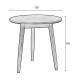 Bout de Canapé Fabio Noir Woody Table d'Appoint Ronde en Bois de Frêne Noir 50x50x50cm