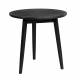 Bout de Canapé Fabio Noir Woody Table d'Appoint Ronde en Bois de Frêne Noir 50x50x50cm