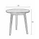 Bout de Canapé Fabio Naturel Woody Table d'Appoint Ronde en Bois de Chêne Naturel 50x50x50cm