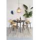 Table à Manger 100' Fabio Noir Woody Table de Repas Ronde en Bois de Frêne Noir 75x100x100cm