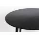 Table à Manger 100' Fabio Noir Woody Table de Repas Ronde en Bois de Frêne Noir 75x100x100cm