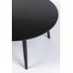 Table à Manger 100' Fabio Noir Woody Table de Repas Ronde en Bois de Frêne Noir 75x100x100cm