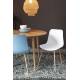 Table à Manger 100' Fabio Naturel Woody Table de Repas Ronde en Bois de Chêne Naturel 75x100x100cm