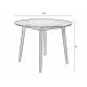 Table à Manger 100' Fabio Naturel Woody Table de Repas Ronde en Bois de Chêne Naturel 75x100x100cm