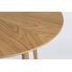 Table à Manger 100' Fabio Naturel Woody Table de Repas Ronde en Bois de Chêne Naturel 75x100x100cm