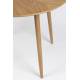 Table à Manger 100' Fabio Naturel Woody Table de Repas Ronde en Bois de Chêne Naturel 75x100x100cm