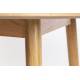 Table à Manger 100' Fabio Naturel Woody Table de Repas Ronde en Bois de Chêne Naturel 75x100x100cm