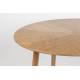 Table à Manger 120' Fabio Naturel Woody Table de Repas Ronde en Bois de Chêne Naturel 75x120x120cm
