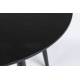 Table à Manger 120' Fabio Noir Woody Table de Repas Ronde en Bois de Frêne Noir 75x120x120cm