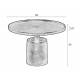 Table Basse Mason Laiton Antique Woody Table d'Appoint Ronde Console de Salon en Aluminium 40x60x60cm