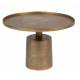 Table Basse Mason Laiton Antique Woody Table d'Appoint Ronde Console de Salon en Aluminium 40x60x60cm