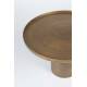 Table Basse Mason Laiton Antique Woody Table d'Appoint Ronde Console de Salon en Aluminium 40x60x60cm