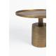 Table Basse Mason Laiton Antique Woody Table d'Appoint Ronde Console de Salon en Aluminium 40x60x60cm