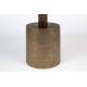 Table Basse Mason Laiton Antique Woody Table d'Appoint Ronde Console de Salon en Aluminium 40x60x60cm