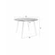 Table à Manger MO 110' Noir Woody Table de Repas Ronde en Bois et Acier 76x110x110cm