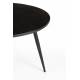 Table à Manger MO 110' Noir Woody Table de Repas Ronde en Bois et Acier 76x110x110cm