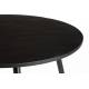 Table à Manger MO 110' Noir Woody Table de Repas Ronde en Bois et Acier 76x110x110cm