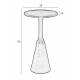 Table d'Appoint Noah Noir Antique Woody Bout de Canapé Rond en Aluminium 35x35x65cm