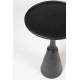 Table d'Appoint Noah Noir Antique Woody Bout de Canapé Rond en Aluminium 35x35x65cm