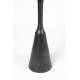 Table d'Appoint Noah Noir Antique Woody Bout de Canapé Rond en Aluminium 35x35x65cm