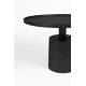 Table Basse Mason Noir Antique Woody Table d'Appoint Ronde Console de Salon en Aluminium 40x60x60cm