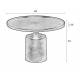 Table Basse Mason Noir Antique Woody Table d'Appoint Ronde Console de Salon en Aluminium 40x60x60cm