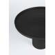 Table Basse Mason Noir Antique Woody Table d'Appoint Ronde Console de Salon en Aluminium 40x60x60cm